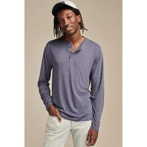 Lucky Brand Mens Navy Blue Tencel Crew Neck T Shirt Size Medium NWT